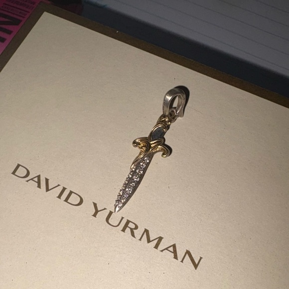 David Yurman Gold and Silver Dagger Pendant - Picture 2 of 4